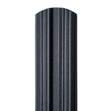 Sipca metalica gard 0,45mm, modern, dublu vopsita - RAL 9005 mat 1.00 m