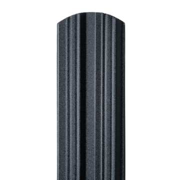 Sipca metalica gard 0,45mm, modern, dublu vopsita - RAL 9005 mat 0.50 m