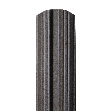 Sipca metalica gard 0,45mm, modern, dublu vopsita - RAL 8019 mat 1.00 m