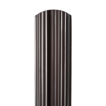 Sipca metalica gard 0,55mm, modern, dublu vopsita - RAL 8019 lucios 1.00 m